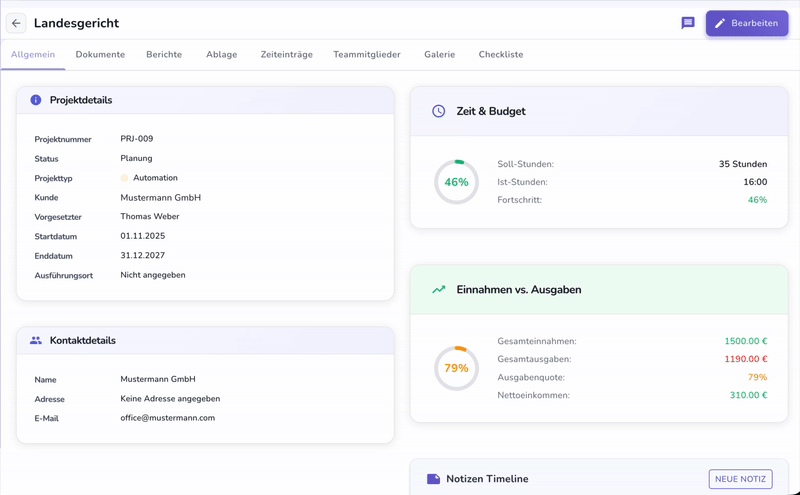 Planvo Projektverwaltung